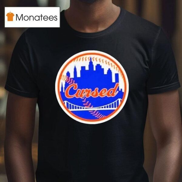 New York Mets Cursed Skyline T Shirt