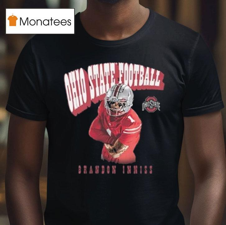 Ohio State Football Brandon Inniss Illustrated T Shirt Ohio State Football Brandon Inniss Illustrated T Shirt