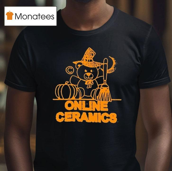 Online Ceramics Witch Bear Halloween T Shirt Online Ceramics Witch Bear Halloween T Shirt