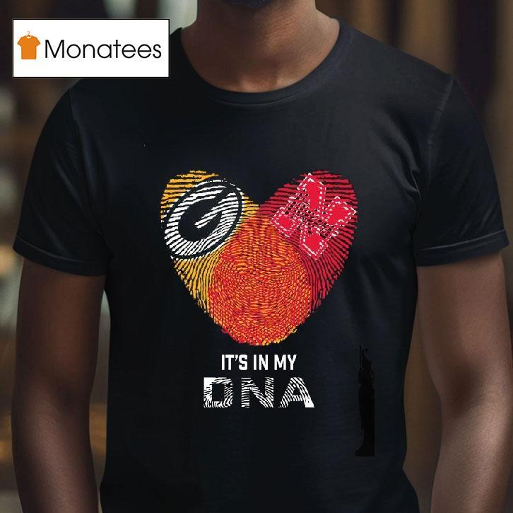Original Green Bay Packers And Nebraska Cornhuskers Heart It S In My Dna T Shirt Original Green Bay Packers And Nebraska Cornhuskers Heart It S In My Dna T Shirt