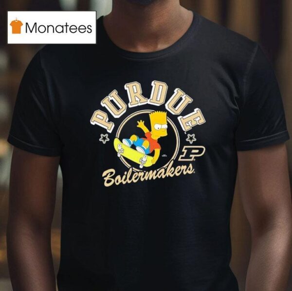 Purdue Boilermakers X Bart Skateboarding T Shirt