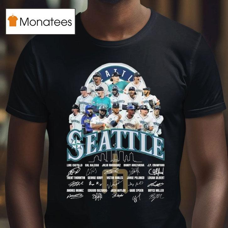 Seattle Mariners Players Signatures Skyline T Shirt Seattle Mariners Players Signatures Skyline T Shirt