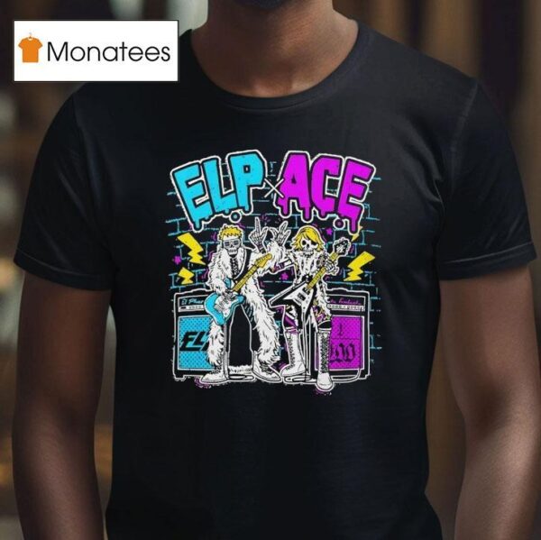 Skeleton Elp X Ace Wrestling T Shirt