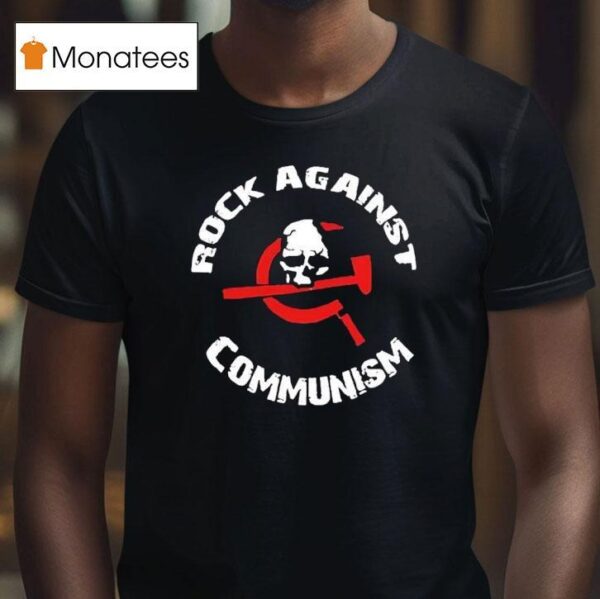 Skull Rock Against Communism Logo T Shirt