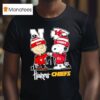 Snoopy Charlie Brown Fist Bump Nebraska Huskers X Kansas City Chiefs T Shirt
