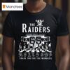 The Las Vegas Raiders Just Win Baby Th Signatures Thank You For The Memories T Shirt