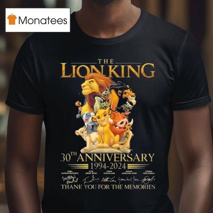 The Lion King Th Anniversary Thank You For The Memories Signatures T Shirt The Lion King Th Anniversary Thank You For The Memories Signatures T Shirt