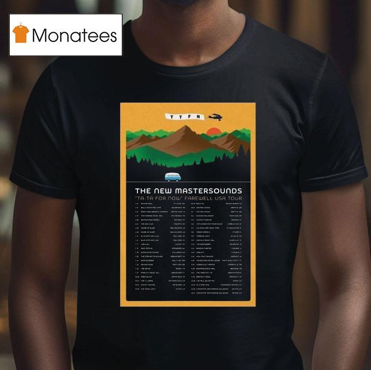 The New Mastersounds Farewell Usa Tour T Shirt The New Mastersounds Farewell Usa Tour T Shirt