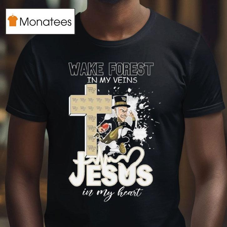 Wake Forest Demon Deacons Mascot In My Veins Jesus In My Heart T Shirt Wake Forest Demon Deacons Mascot In My Veins Jesus In My Heart T Shirt