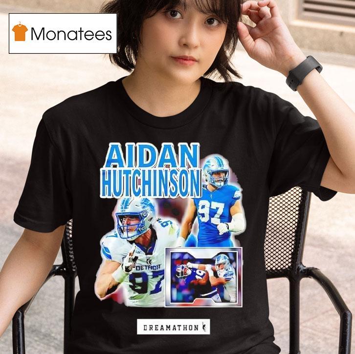 Aidan Hutchinson Nfl S Detroit Lions Graphic Featuring T Shirt