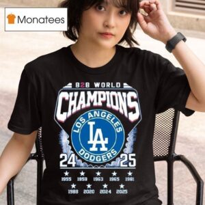 Bb World Champions Los Angeles Dodgers T Shirt