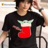 Baby Yoda Christmas Grogu Stocking Joy To The Galaxy T Shirt