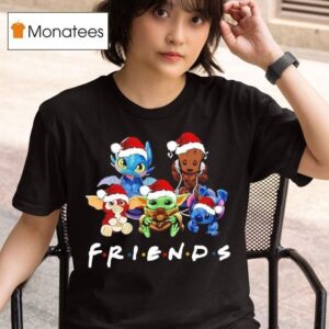 Baby Yoda Stitch Groot Toothless Gizmo Friends Christmas T Shirt