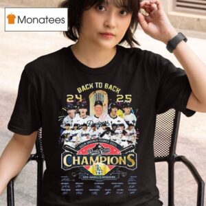 Back To Back World Series Champions Dodgers Signatures T Shirt