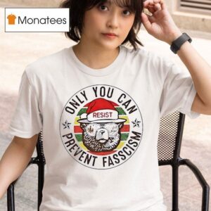 Bear Only You Can Prevent Fascism Resist Christmas Retro T Shirt