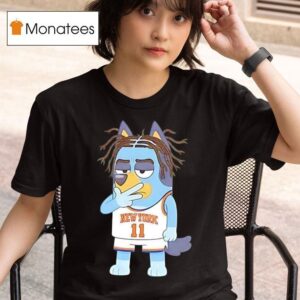 Bluey X Jalen Brunson Nba New York Knicks Cartoon T Shirt