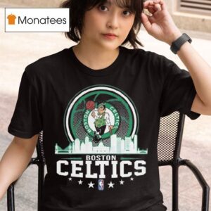 Boston Celtics Nba City Skyline T Shirt