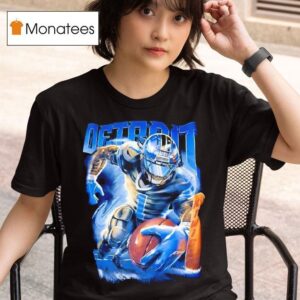 Calvin Johnson In A Detroit Lions T Shirt