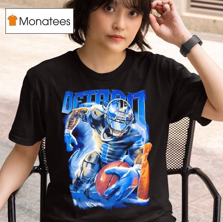 Calvin Johnson In A Detroit Lions T Shirt