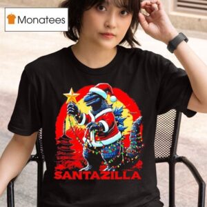 Godzilla Ramen Kaiju Santazilla Christmas T Shirt