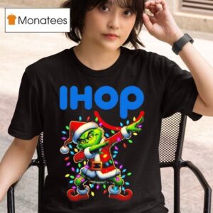 Ihop X Grinch Lights Dabbing Christmas T Shirt