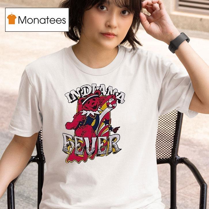 Indiana Fever X Grateful Dead Bear Logo T Shirt
