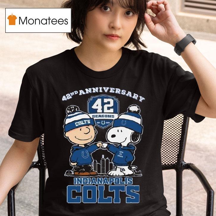 Indianapolis Colts Nd Anniversary Snoopy And Charlie Brown High Figh T Shirt