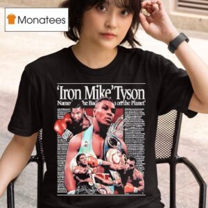 Iron Mike Tyson Newspaper Graphic Signature T Shirt