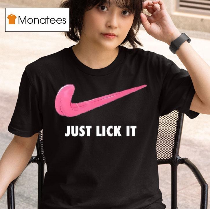 Just Lick It Pink Tongue Graphic T Shirt