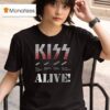 Kiss Alive Tour Graphic Band Signatures T Shirt