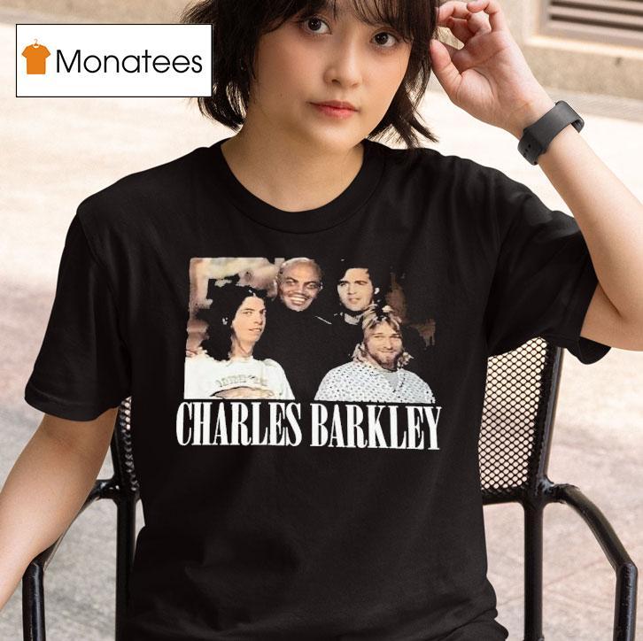 Kurt Cobain Charles Barkley Nirvana Photo T Shirt