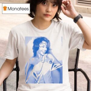 Kylie Minogue Retro Fever Blue Photo T Shirt