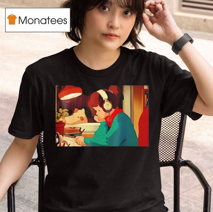 Lofi Hip Hop Chill Relaxing Jazz Hop Beats Study Girl T Shirt