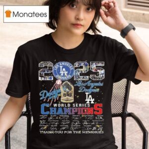 Los Angeles Dodgers World Series Champions Thank You For The Memories Signatures T Shirt