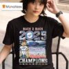 Los Angeles Dodgers Back To Back World Series Champions T Shirt