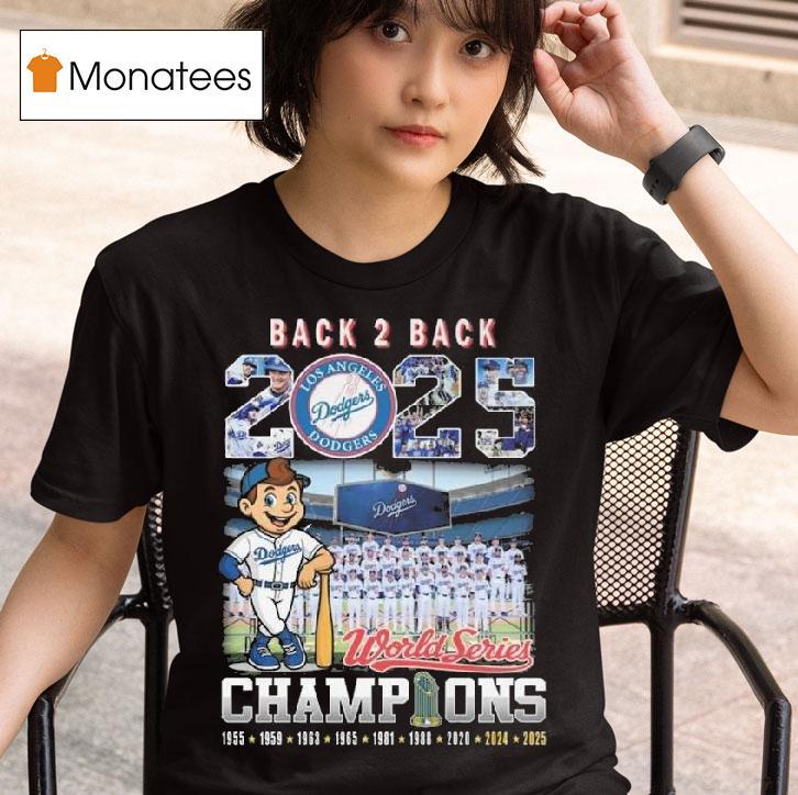 Los Angeles Dodgers Back To Back World Series Champions T Shirt