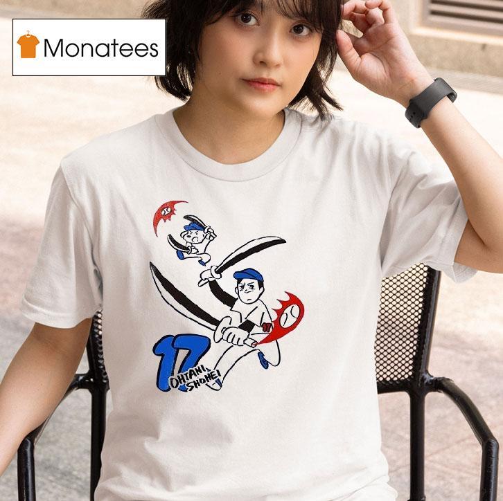 Los Angeles Dodgers Shohei Ohtani Swords Portrait Ar T Shirt