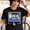 Los Angeles Dodgers Victory Celebration World Series Autographed T Shirt