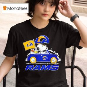 Los Angeles Rams X Snoopy And Woodstock Drive Car T Shirt