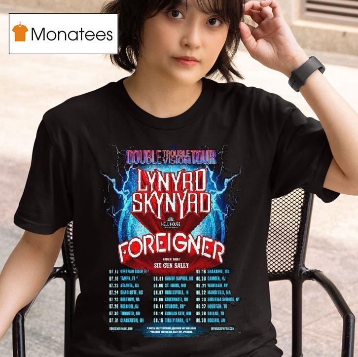 Lynyrd Skynyrd Double Trouble Vision Tour North America T Shirt