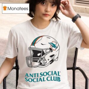 Miami Dolphins Anti Social Social Club Helme T Shirt