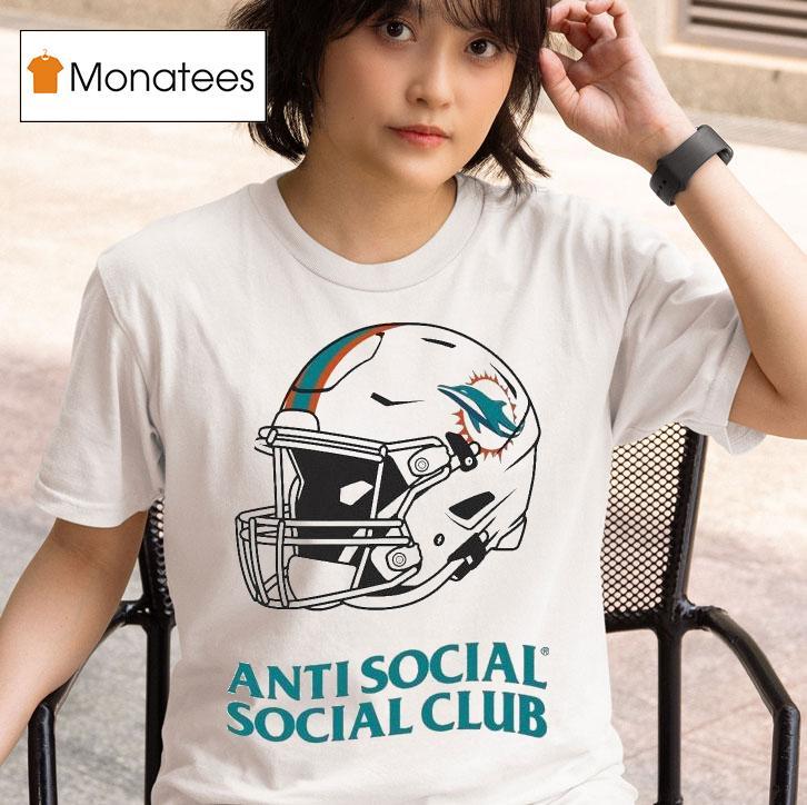 Miami Dolphins Anti Social Social Club Helme T Shirt