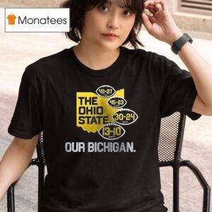 Michigan Wolverines The Ohio State Our Bichigan Score Map T Shirt