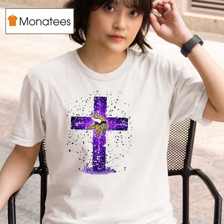 Minnesota Vikings I Can Do All Things Through Chris Cross T Shirt