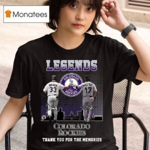 Original Legends Colorado Rockies Walker And Helton Thank You For The Memories Signatures T Shirt