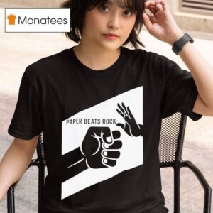Paper Beats Rock Gamer Geek Humor T Shirt