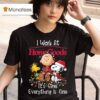 Peanuts Characters Christmas Lights I Work At Homegoods It S Fine Everything Is Fine T Shirt