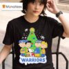Peanuts Comic Christmas Tree In Golden State Warriors Graphic T Shirt