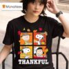Peanuts Snoopy Charlie Brown Lucy Thankful T Shirt