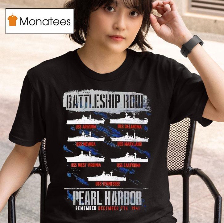 Pearl Harbor Battleship Row Remember December Th Vintage T Shirt